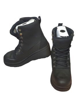 The ORIGINAL MUCK BOOT COMPANY Women's Liberty Wedge Black Leather NWT Size 5